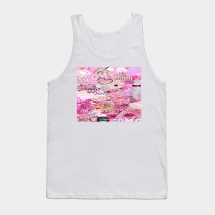 Pink aesthetic collage Tank Top